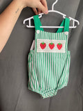 Boys Smocked Strawberry Bubble