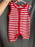 Boys Red and White Romper