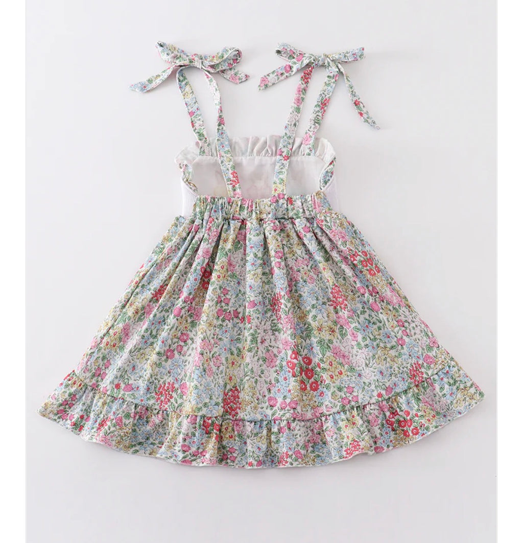Girls Embroidered Smocked Easter Dress