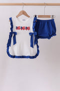 Appliqué Navy Bloomer Set