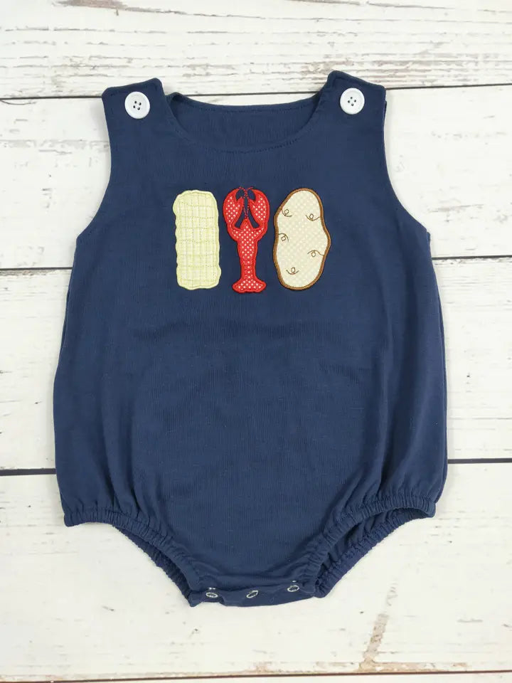 Boys Applique Crawfish Bubble