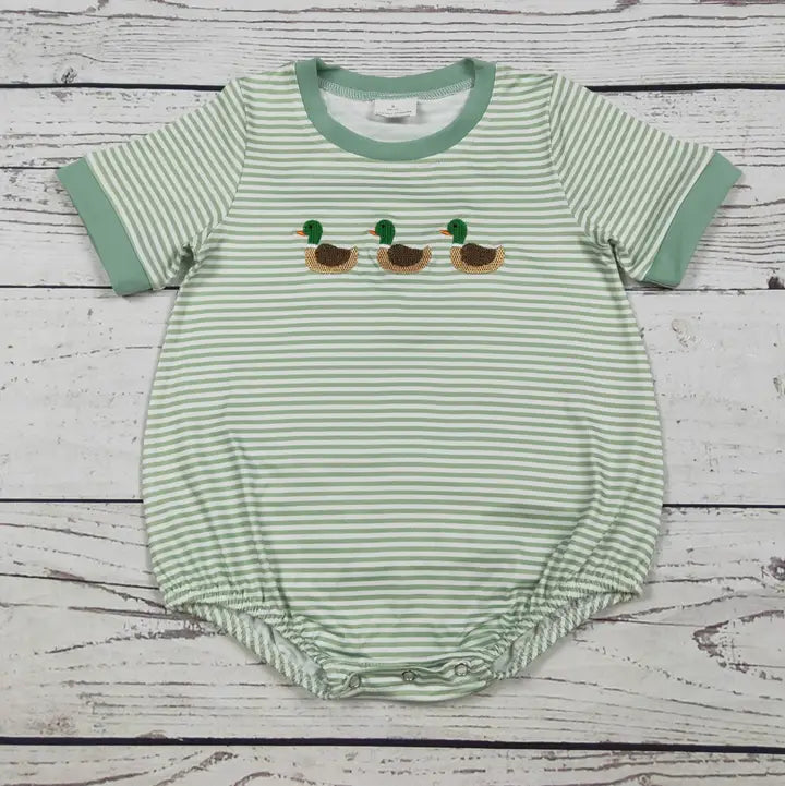 Boys Duck Applique Bubble