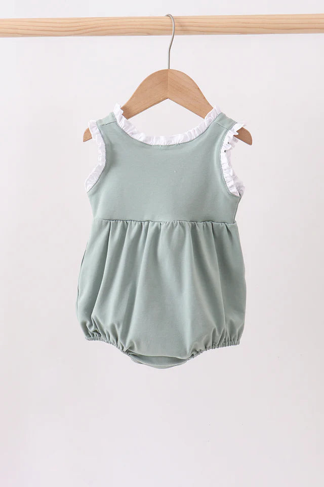 Starfish and Shell Embroidered Ruffle Bubble